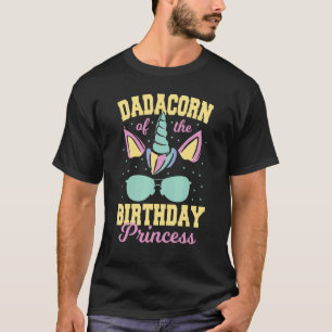 Mens Unicorn Daddy Of The Birthday Girl Papa Dad D T-Shirt