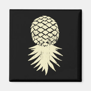 Mens upside down pineapple subtle vacation funny magnet