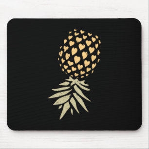 Mens upside down pineapple subtle vacation funny mouse pad