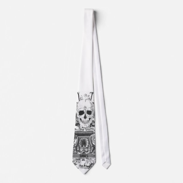 Men's Urban MMA Skull White Tie (Front)