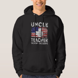 Mens Usa American Flag Uncle Teacher The Man The L Hoodie