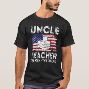 Mens Usa American Flag Uncle Teacher The Man The L T-Shirt