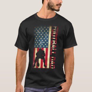 Mens Usa Flag Football Dad - Pittsburgh Lineman Fa T-Shirt