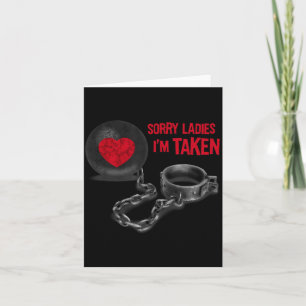 Mens Valentine's Day - Ball And Chain Card