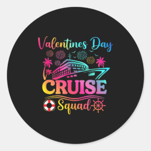 Mens Valentines Day Cruise Squad 2026 Cruising Vac Classic Round Sticker