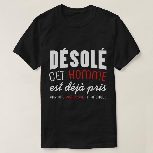 Mens Valentine's Day Gift Humour Sorry This Man Is T-Shirt (Design Front)