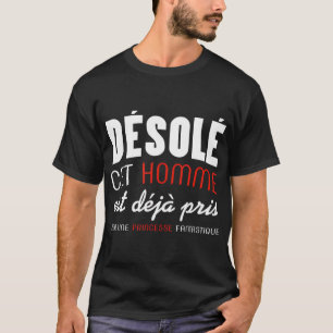 Mens Valentine's Day Gift Humour Sorry This Man Is T-Shirt