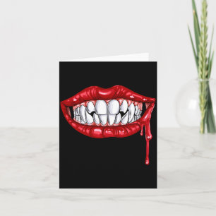 Mens Vampire Fangs Th Lips Halloween Count Gifts Card