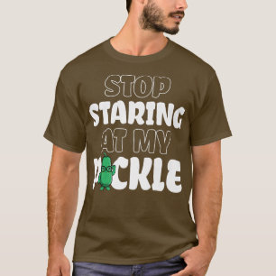 Mens Vegetarian Vegan Stop Staring At My Pickle T-Shirt
