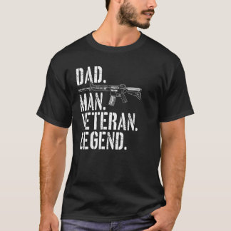 Mens Veteran Dad Man Veteran Legend Gun Rights Pro T-Shirt