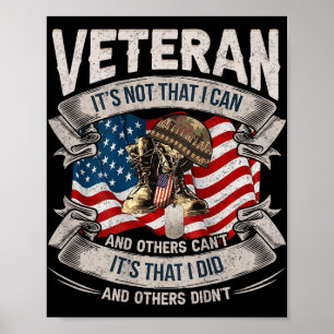 Mens Veteran It’s Not That I Can And Others Can’t Poster