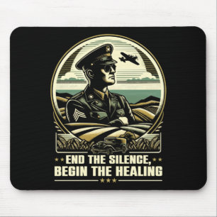 Mens Veteran Suicide Awareness Mental Health Mouse Pad