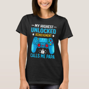 Mens Video Game   Gaming Gamer Papa Father's Day T-Shirt