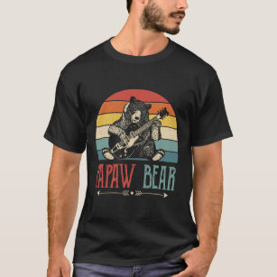 Mens Vinatge Papaw Bear Vintage Father's Day T-Shirt