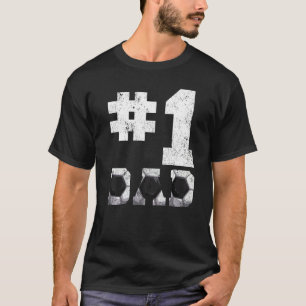 Mens Vintage 1 Dad Number One Football Dad Father' T-Shirt