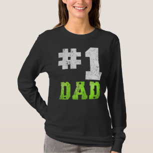 Mens Vintage 1 Dad Number One Pickleball Dad Fathe T-Shirt