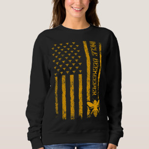 Mens Vintage American Flag Uncle Beekeeper Fathers Sweatshirt