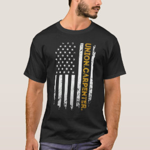 Mens Vintage American Usa Flag Union Carpenter Woo T-Shirt
