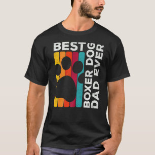 Mens Vintage Animal Canine Pet Dog Best Boxer Dad T-Shirt