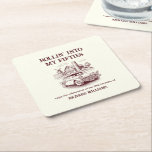 Men's Vintage Barn Car Rollin' into 50th Birthday Square Paper Coaster<br><div class="desc">Journey into your fifties with Our Classic Car-Themed Paper coaster! Celebrate the birthday men's new era with our beautifully crafted "Rollin’ into my fifties" coaster. The vintage design, complete with a classic car and rustic barn, captures the essence of a exiting journey ahead. With customizable text in an elegant serif...</div>