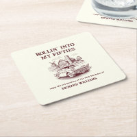 Men's Vintage Barn Car Rollin' into 50th Birthday