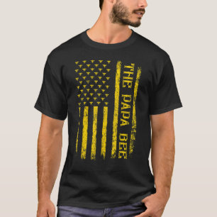 Mens Vintage Bee American Flag The Bee Papa Father T-Shirt