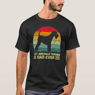 Mens Vintage Best Airedale Terrier Dad Ever Fathe T-Shirt