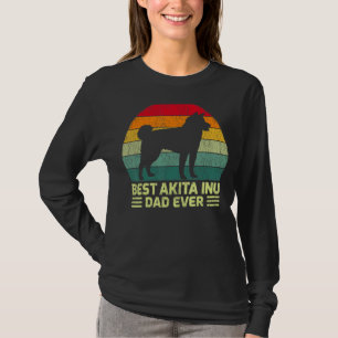 Mens  Vintage Best Akita Inu Dad Ever Father's Day T-Shirt