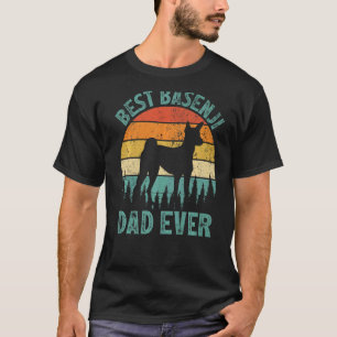 Mens  Vintage Best Basenji Dad Ever Father's Day T-Shirt