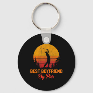 Mens Vintage Best Boyfriend By Par Golf Boyfriend Keychain