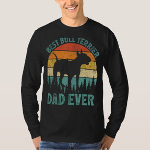 Mens Vintage Best Bull Terrier Dad Ever Father's T-Shirt