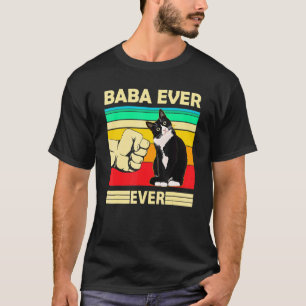 Mens Vintage Best Cat Baba Ever Bump Fit Cat Dad T-Shirt