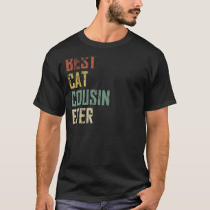Mens Vintage Best Cat Cousin Ever Father Day T-Shirt