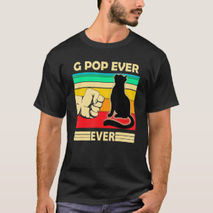 Mens Vintage Best Cat G Pop Ever Bump Fit Cat Dad T-Shirt