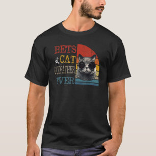 Mens Vintage Best Cat Godfather Ever Cat Godfath T-Shirt