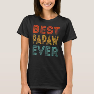 Mens Vintage Best Cat Papaw Ever Bump Fit Cat Dad T-Shirt