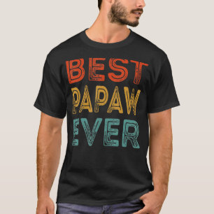Mens Vintage Best Cat Papaw Ever Bump Fit Cat Dad T-Shirt