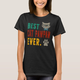 Mens Vintage Best Cat Pawpaw Ever Bump Fi Fathers  T-Shirt