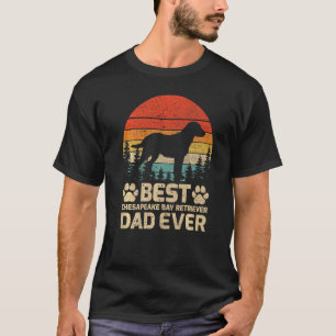 Mens Vintage Best Chesapeake Bay Retriever Dad Eve T-Shirt