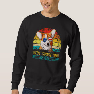 Mens Vintage Best Corgi Dad Ever Men Father's Day Sweatshirt