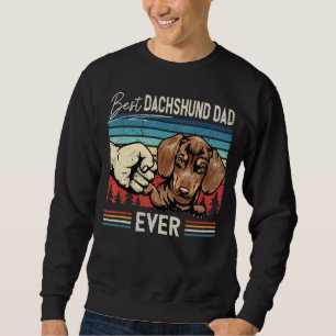 Mens Vintage Best Dachshund Dad Dog For Fathers Sweatshirt
