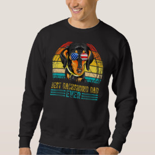 Mens Vintage Best Dachshund Dad Ever Men Father's Sweatshirt