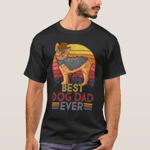 Mens Vintage Best Dog Dad Ever Retro Headband Funn T-Shirt