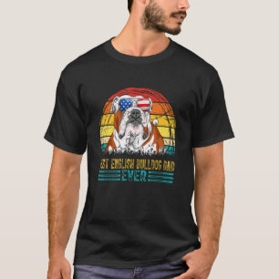 Mens Vintage Best English Bulldog Dad Ever Men Fat T-Shirt