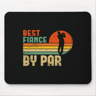 Mens Vintage Best Fiance By Par Funny Golf Fiance Mouse Pad