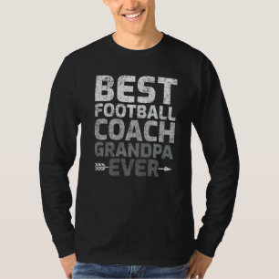 Mens Vintage Best Football Coach Grandpa Ever Fath T-Shirt