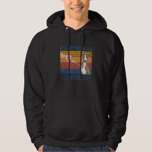 Mens Vintage Best Greyhound Dad Ever Fist Bump Ret Hoodie