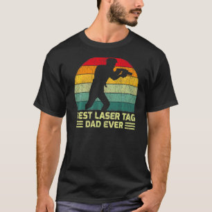 Mens  Vintage Best Laser Tag Dad Ever Father's Day T-Shirt