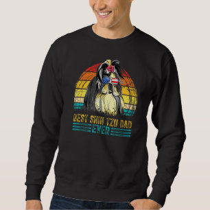 Mens Vintage Best Shih Tzu Dad Ever Men Father's D Sweatshirt
