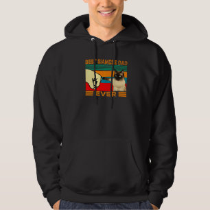 Mens Vintage Best Siamese Cat Dad Ever Hoodie